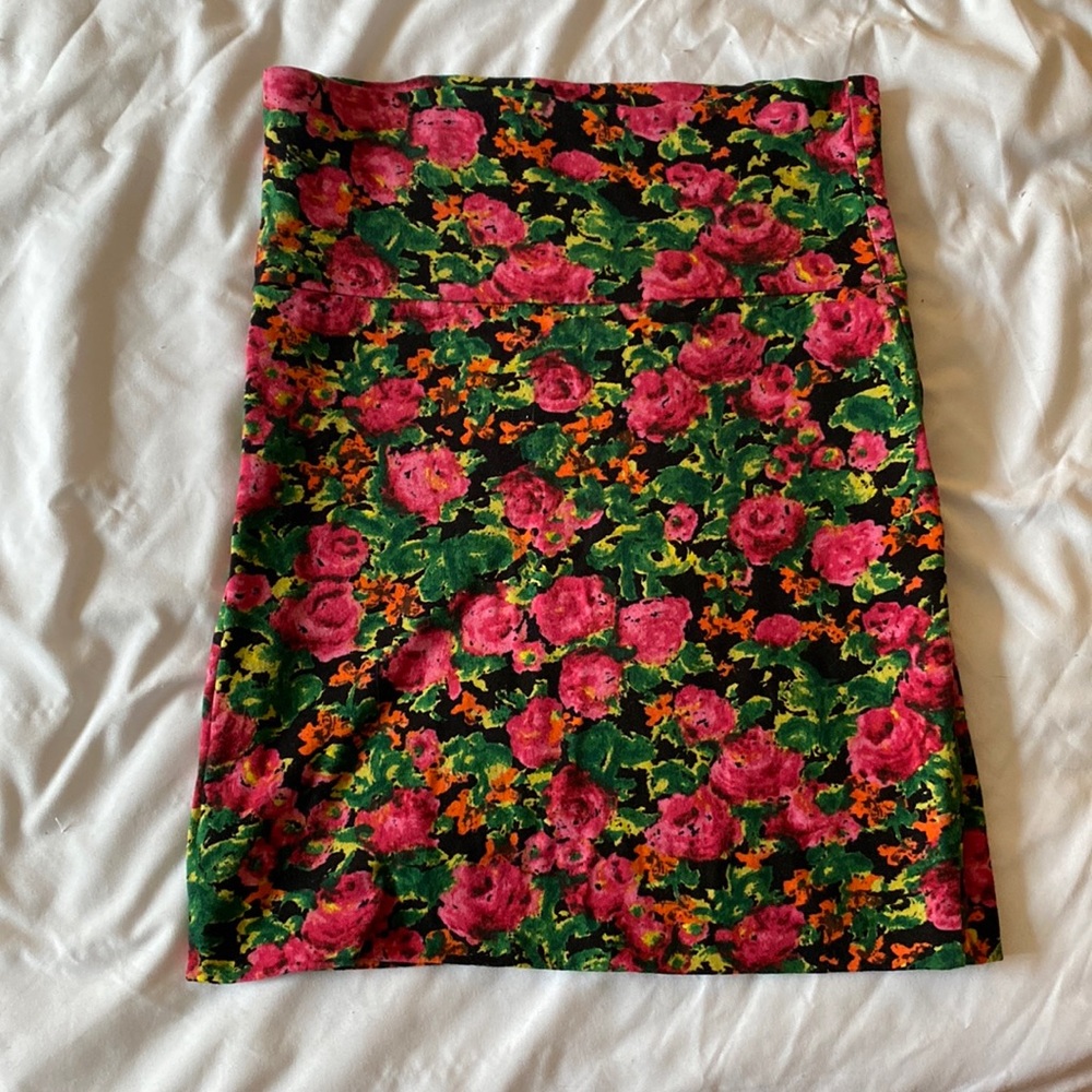 Floral pencil skirt